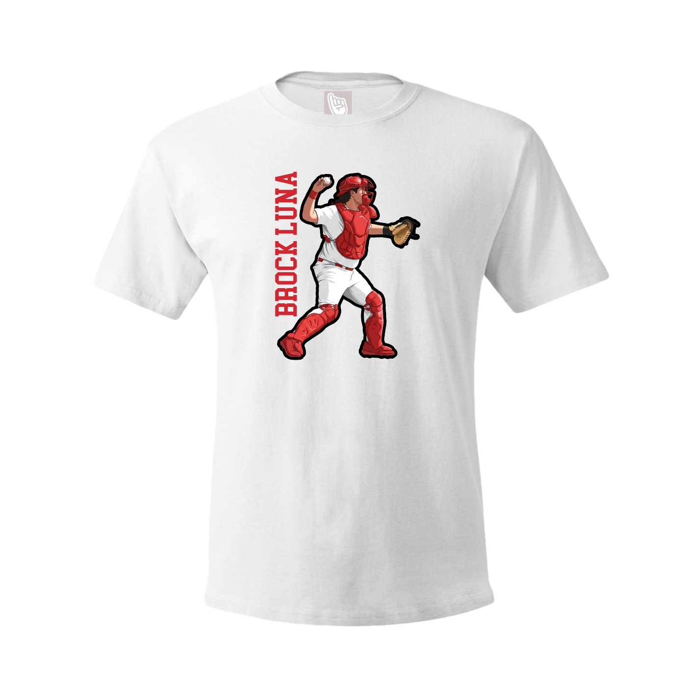 Youth Tee — Name Vertical in White
