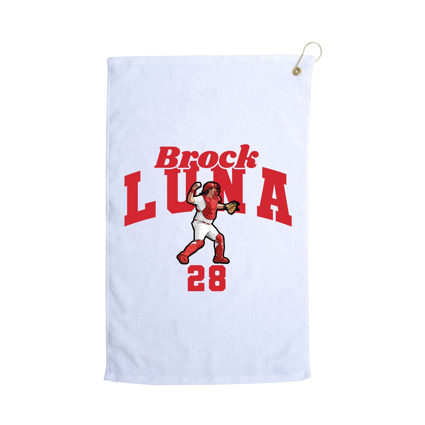 Golf Towel — Signature Arch in White