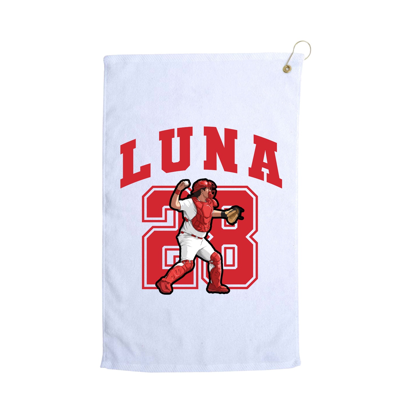 Golf Towel — Number in White