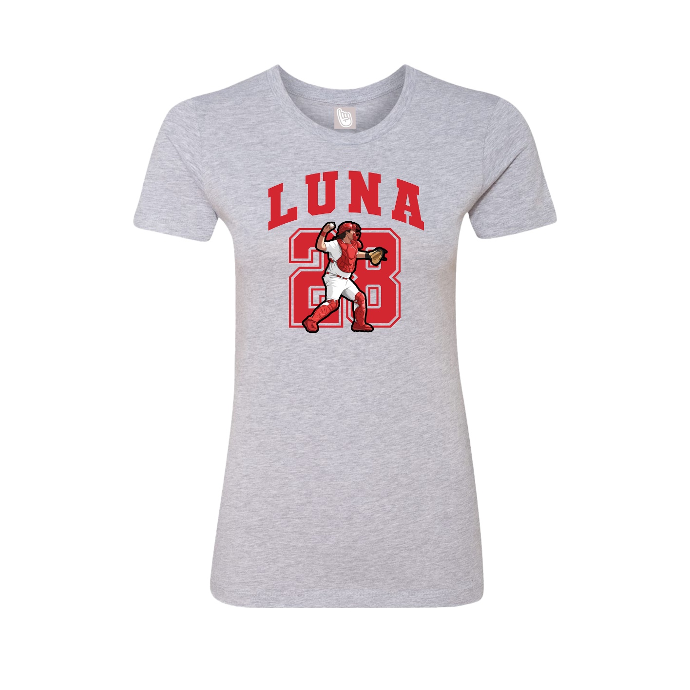 Fitted Women's Tee — Number in Grey