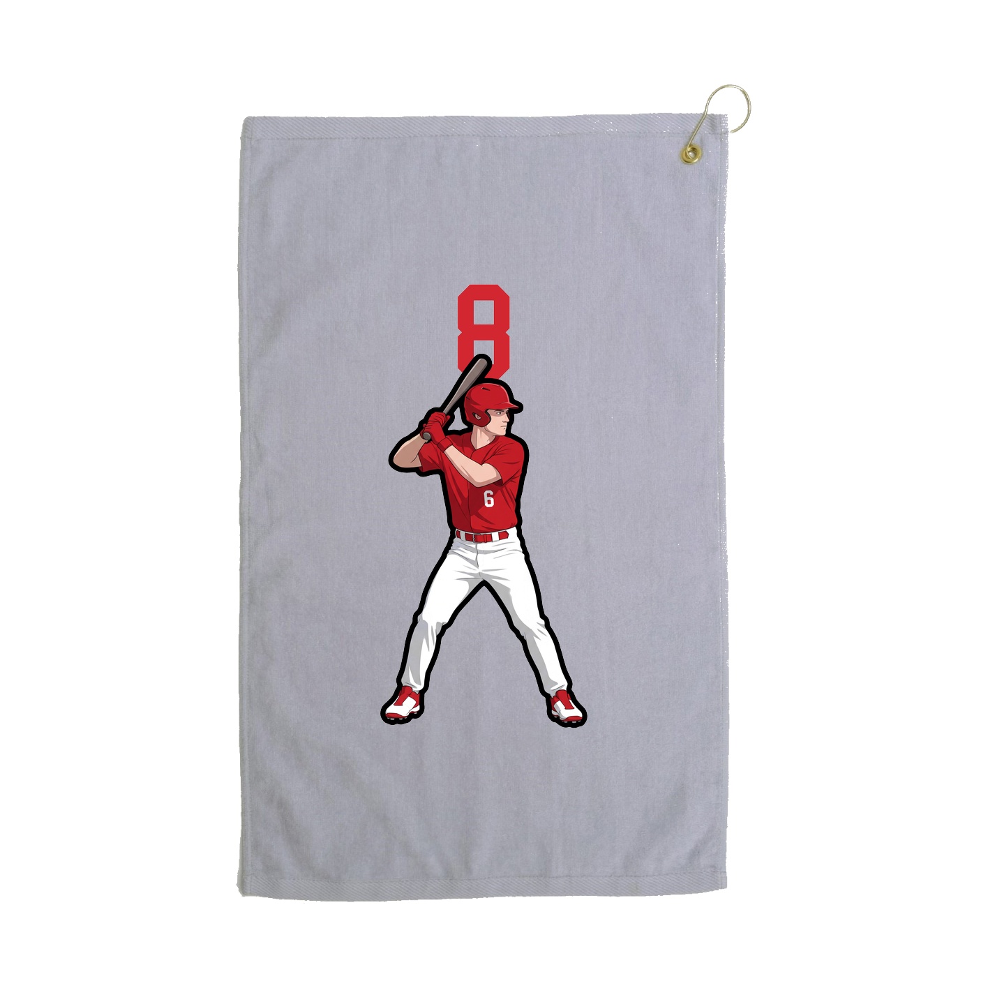 Golf Towel — Number Top in Grey