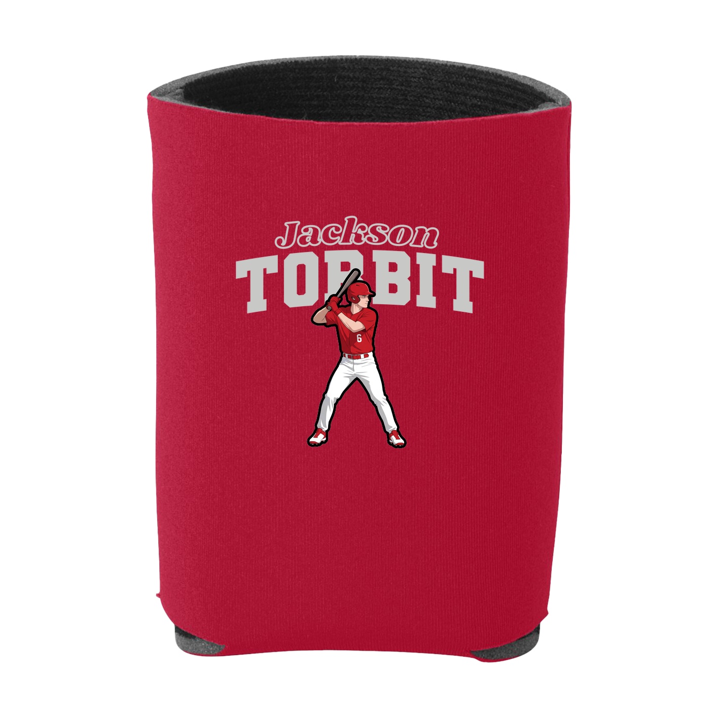 Can Holder — Name Arch in Red