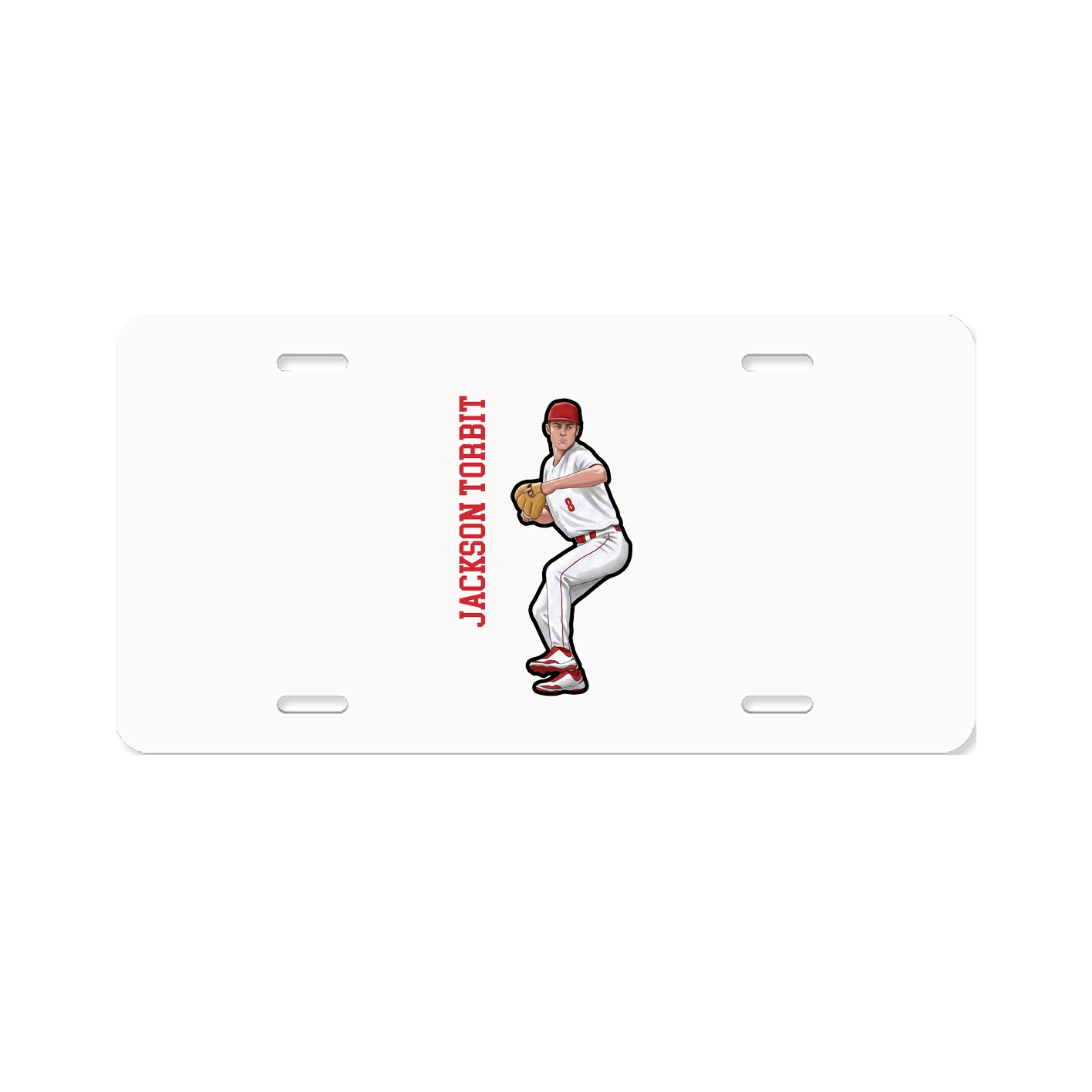License Plate — Name Vertical in Classic