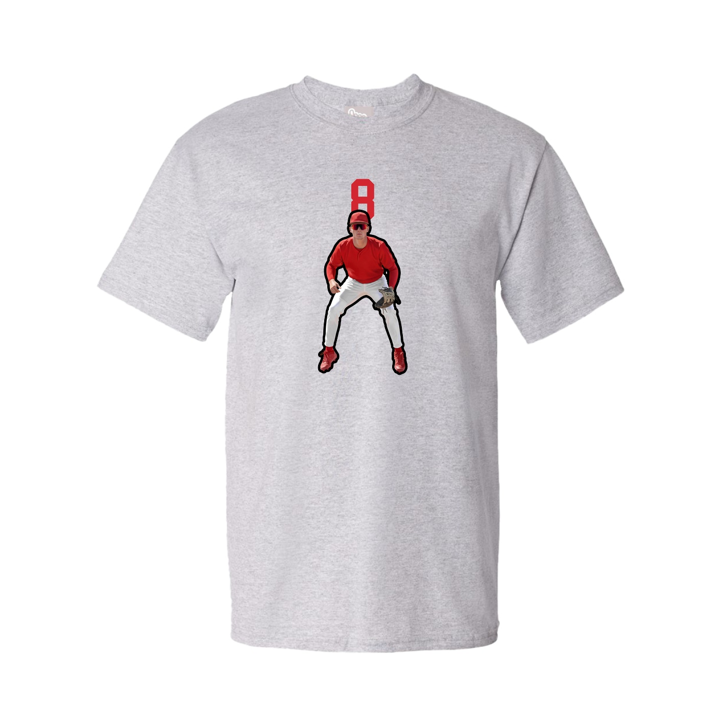 Youth Tee — Number Top in Grey