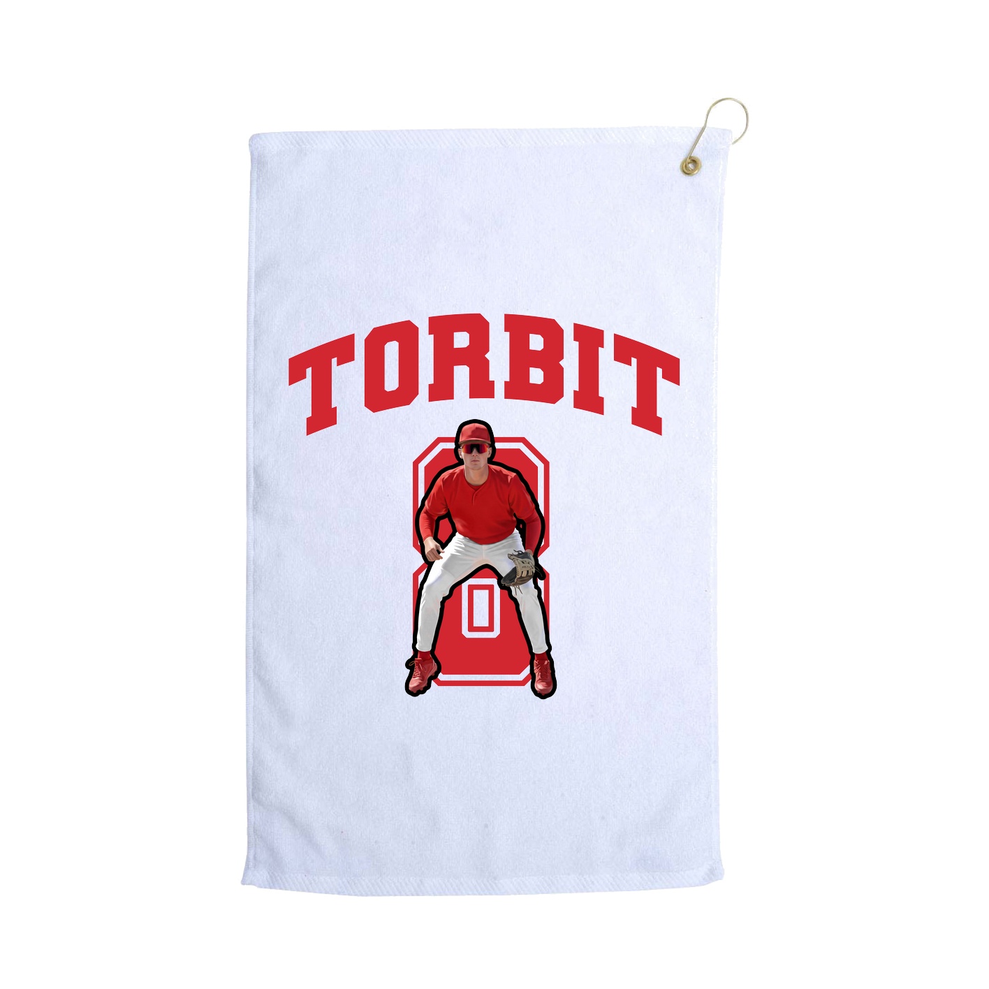 Golf Towel — Number in White