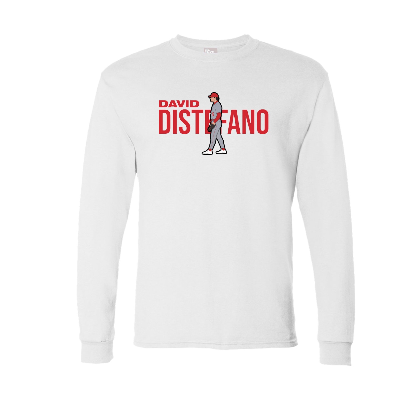 Long Sleeve Tee — Player Name in White