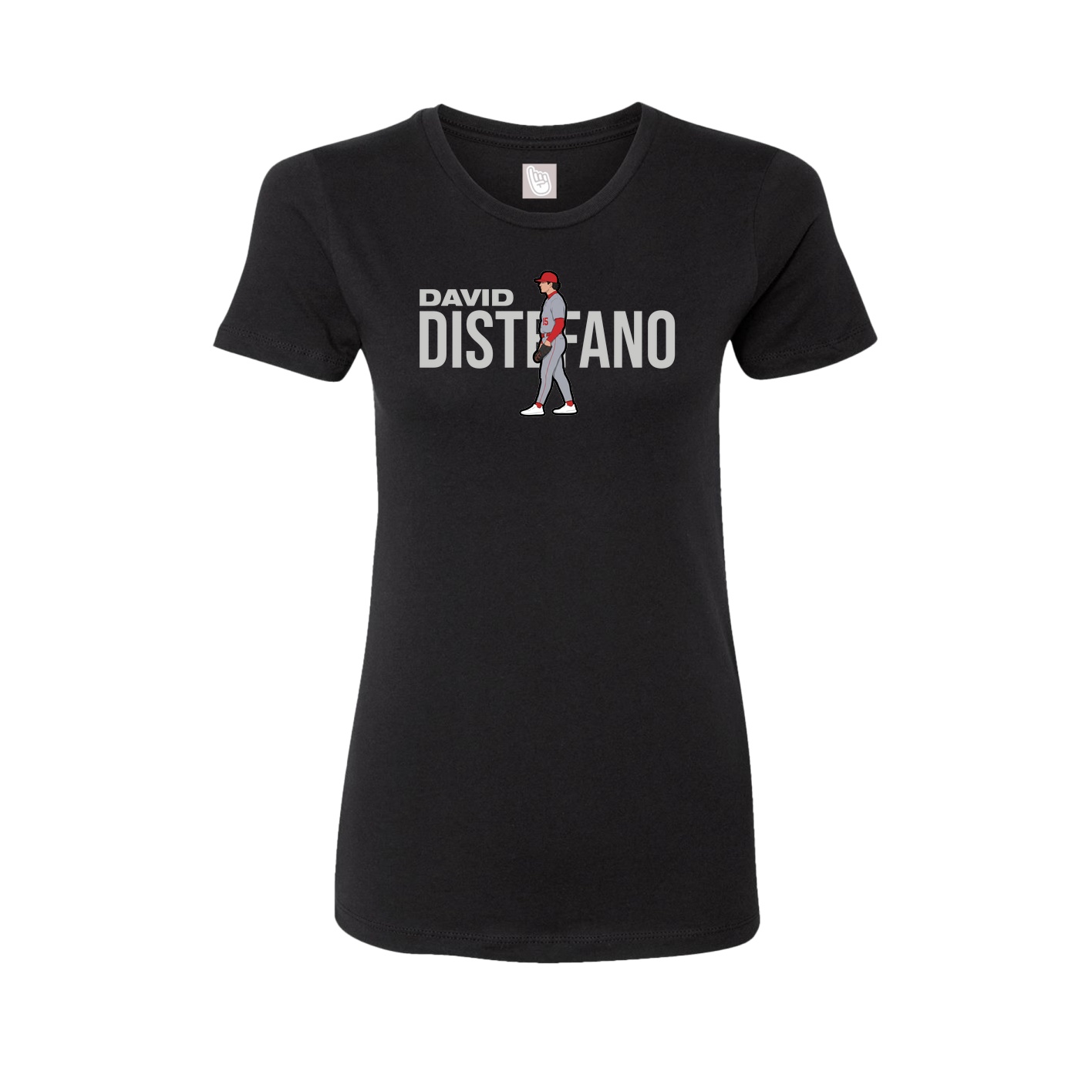 Fitted Women's Tee — Player Name in Black