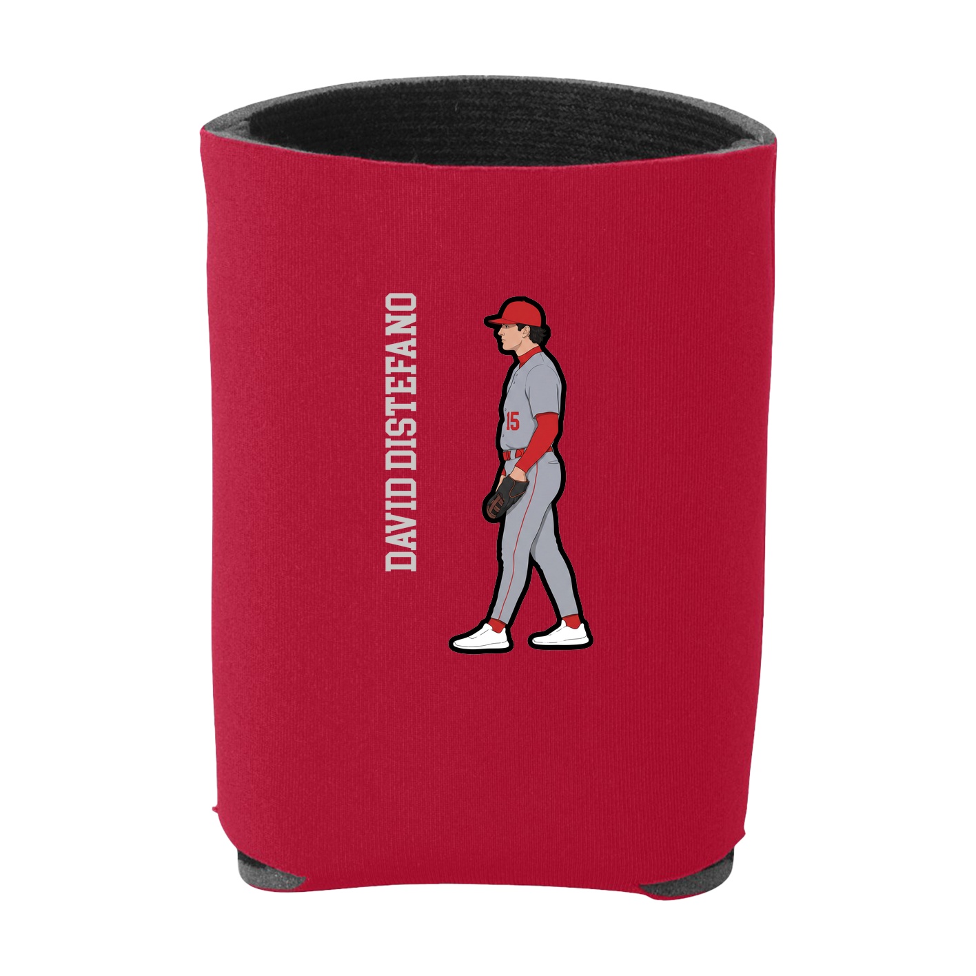 Can Holder — Name Vertical in Red