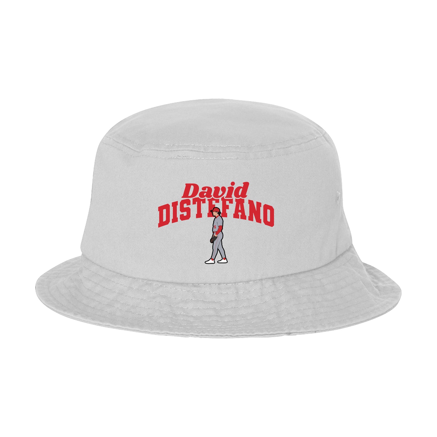 Bucket Cap — Signature Arch in White