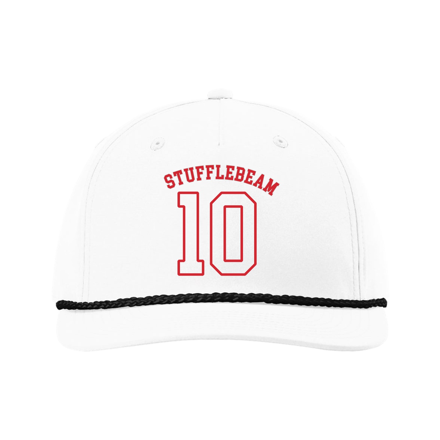 Five-Panel Classic Rope Cap — Shirsey Arch in White