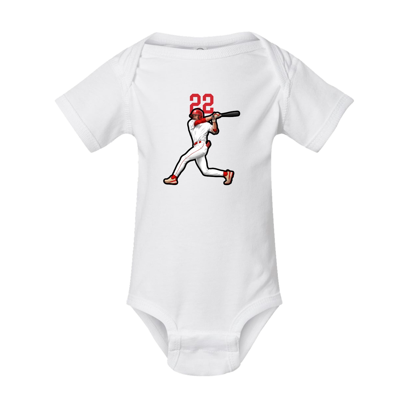 Baby Onesie — Number Top in White
