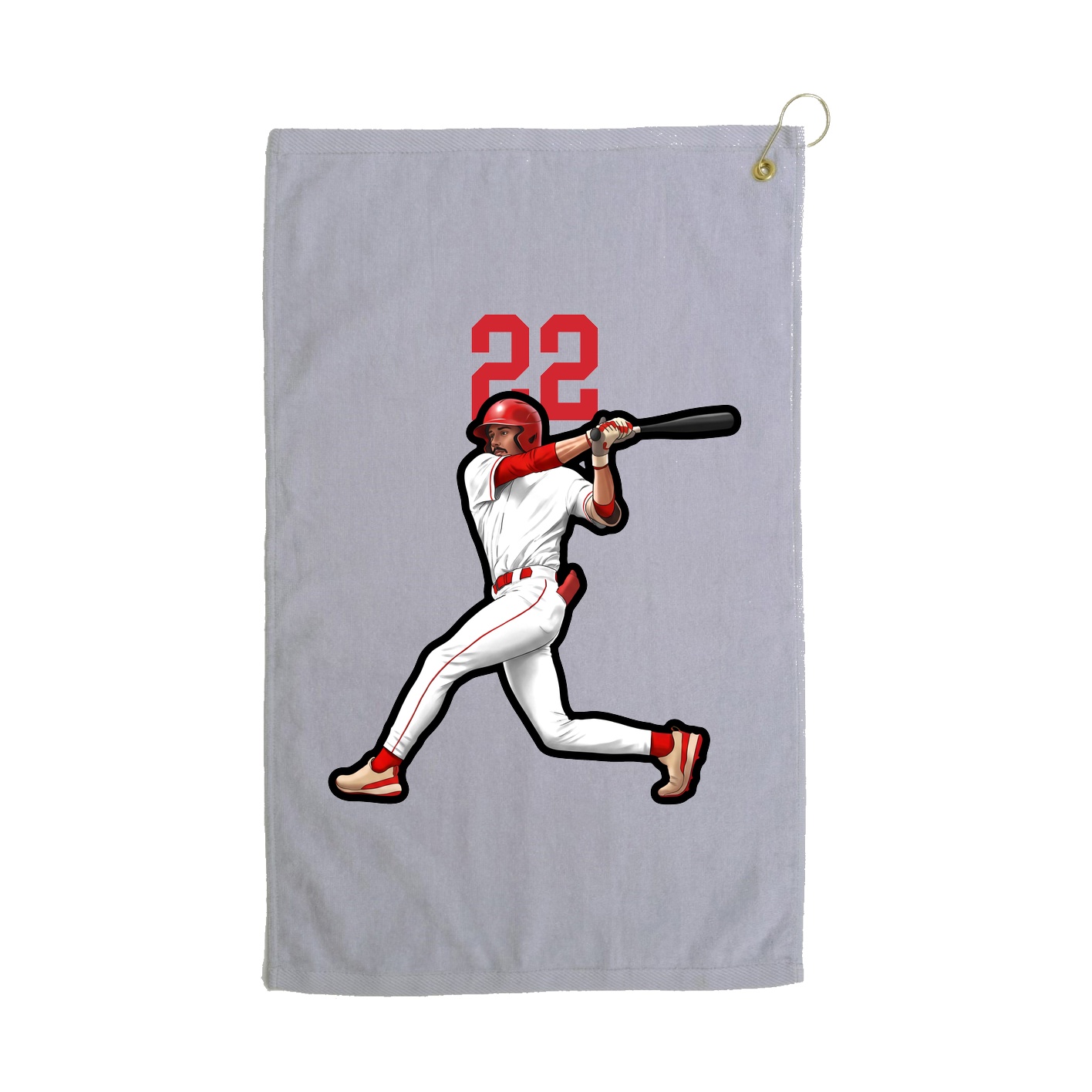 Golf Towel — Number Top in Grey