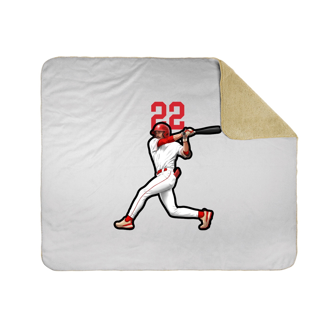 Throw Blanket — Number Top in White