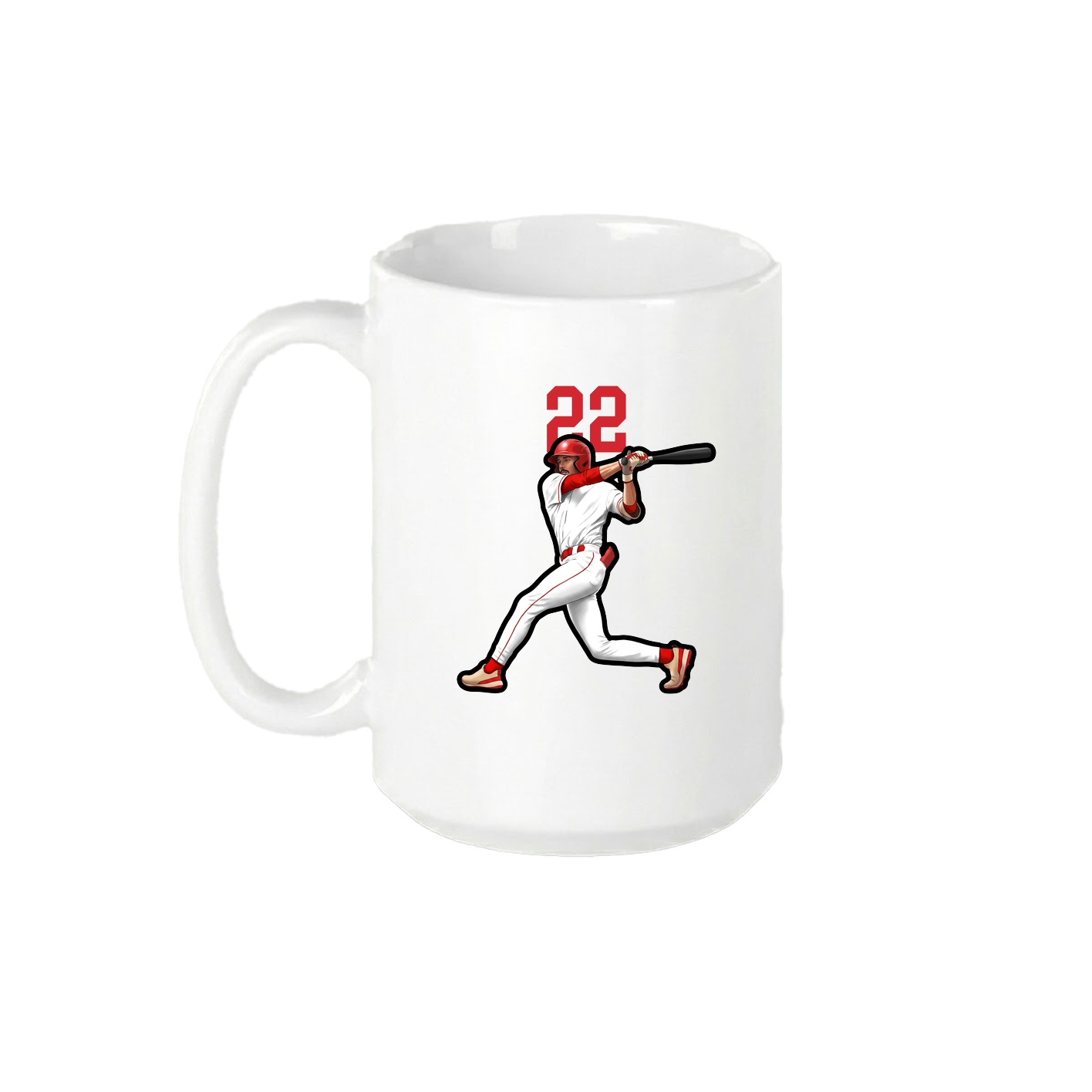 15oz Coffee Mug — Number Top in White