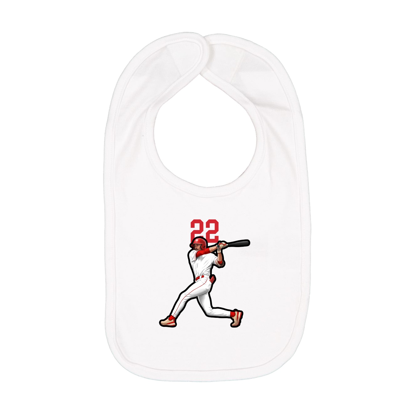 Infant Bib — Number Top in White