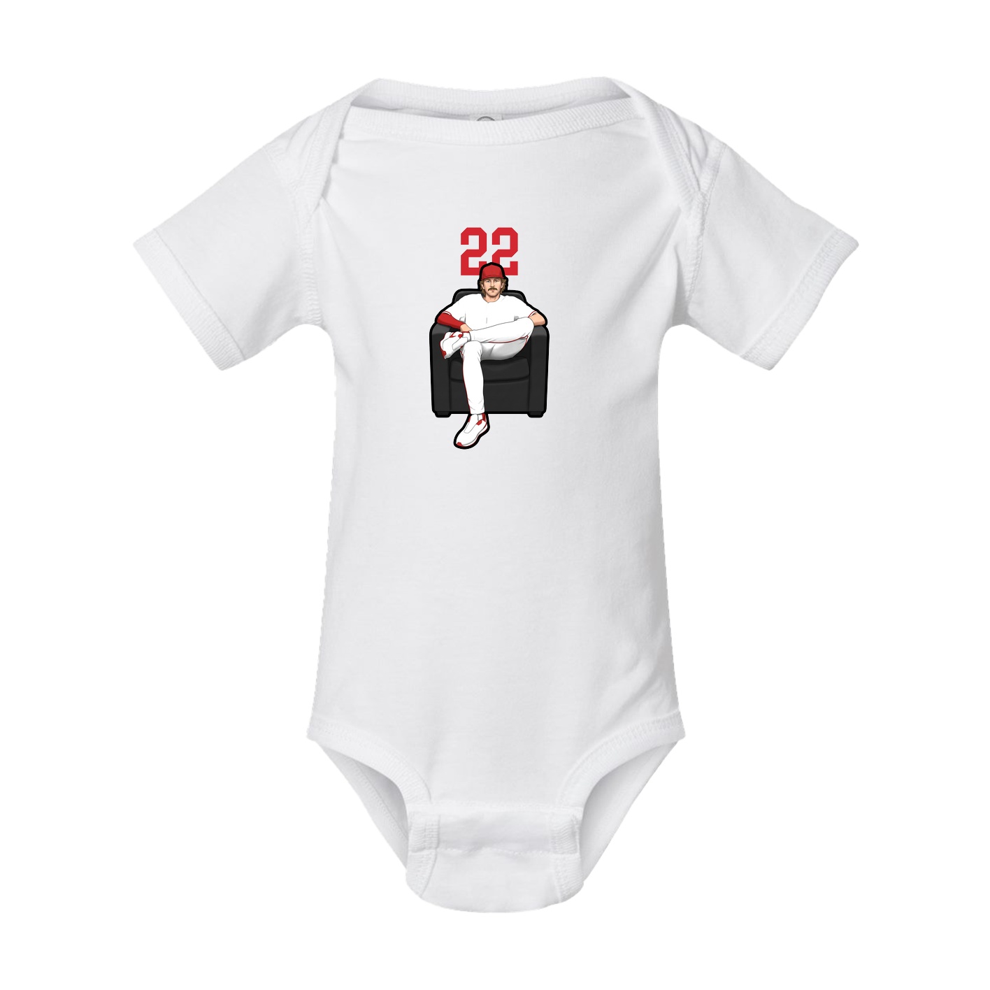Baby Onesie — Number Top in White