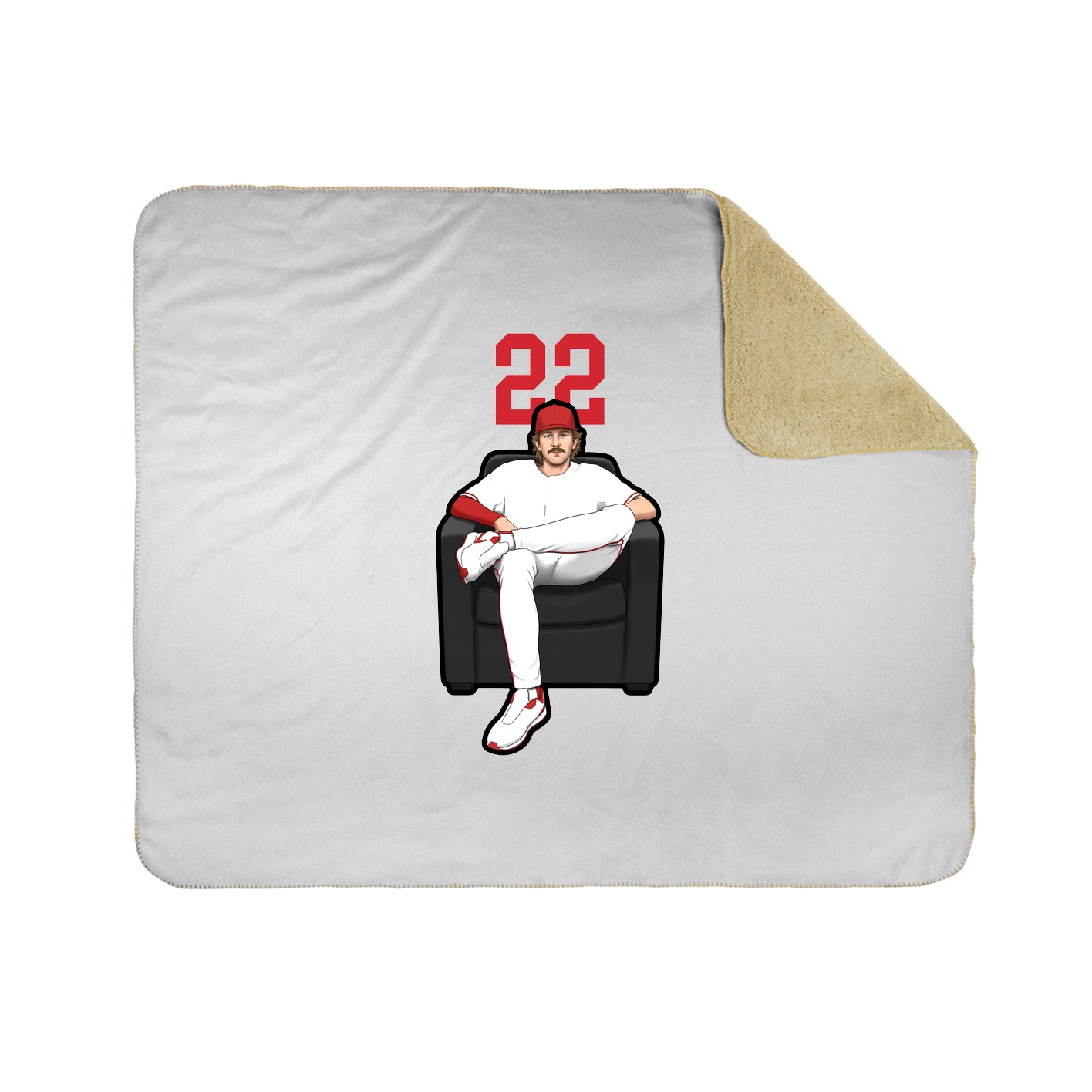Throw Blanket — Number Top in White