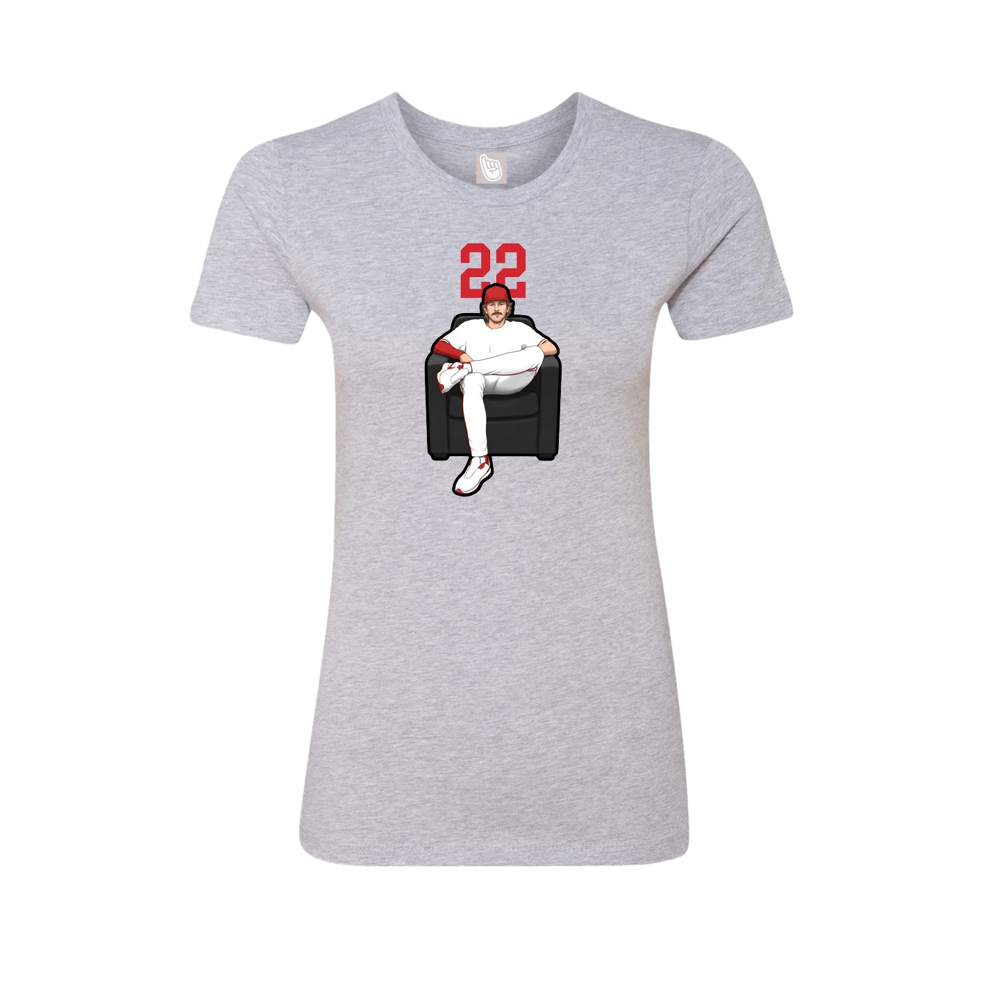 Womens Tee — Number Top in Grey