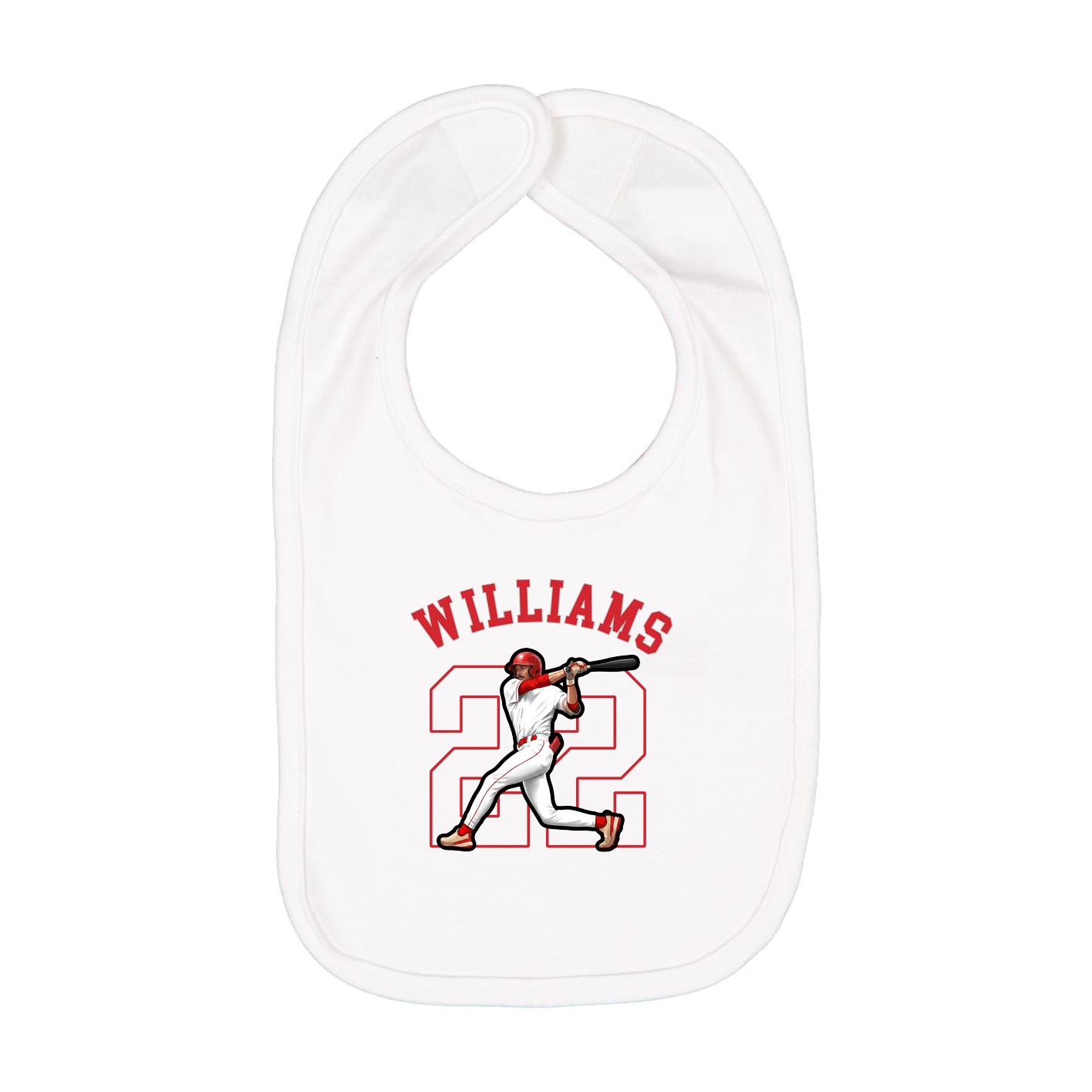 Infant Bib — Shirsey Arch in White