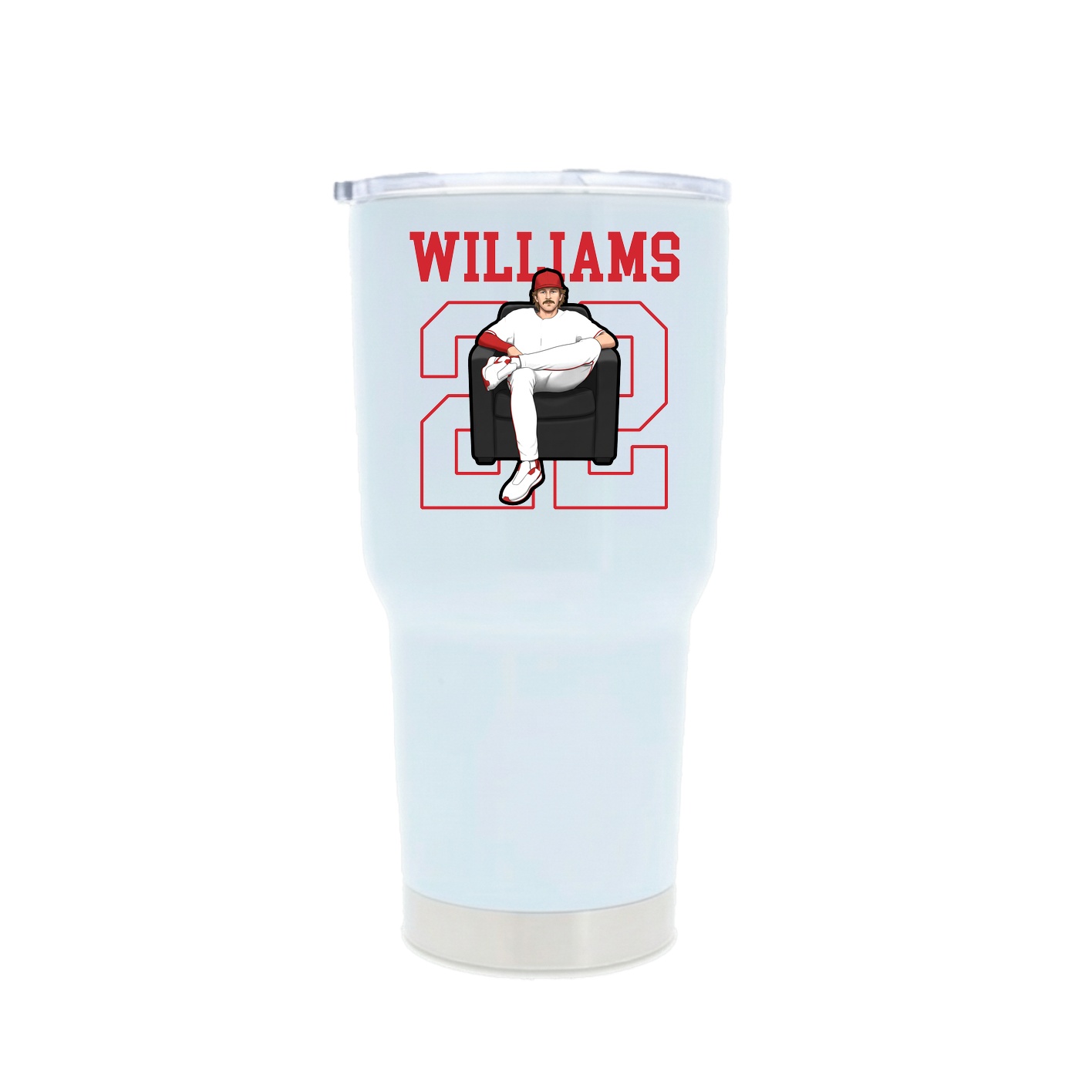 30oz Stainless Steel Tumbler — Shirsey in White
