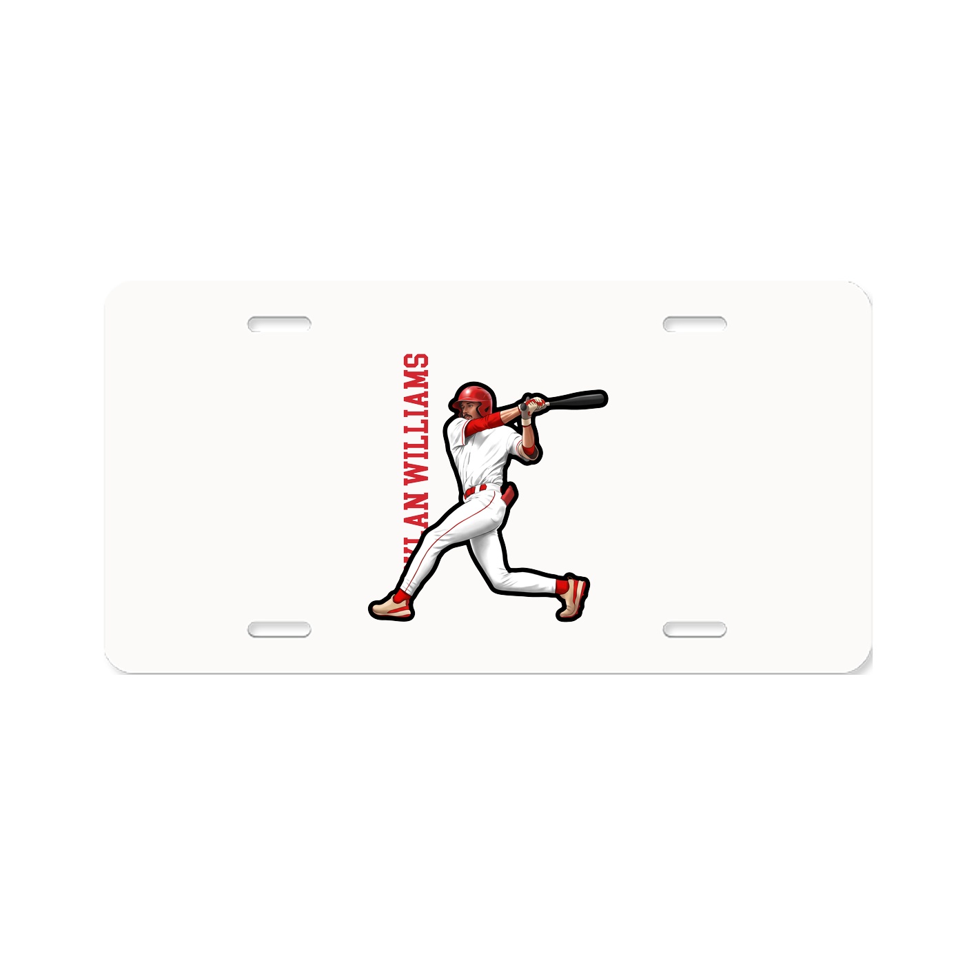 License Plate — Name Vertical in Classic