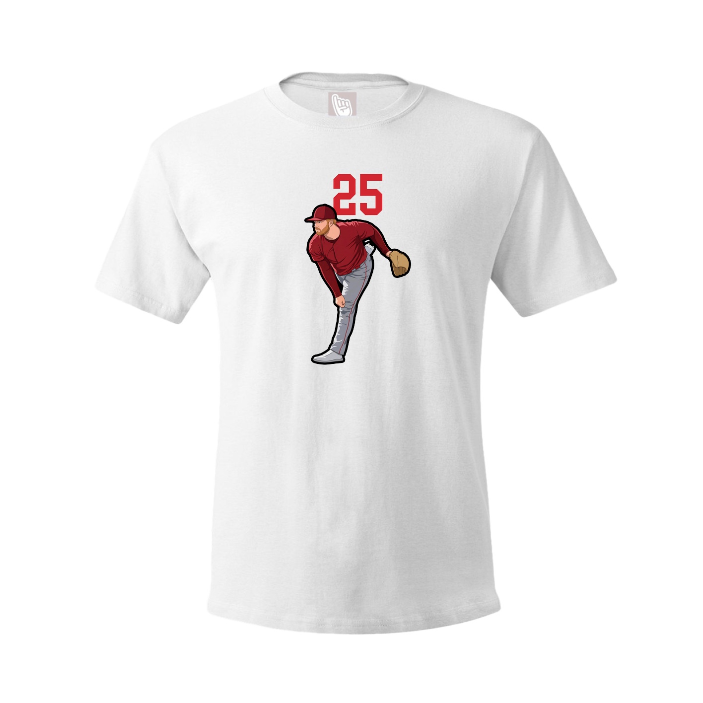 Youth Tee — Number Top in White