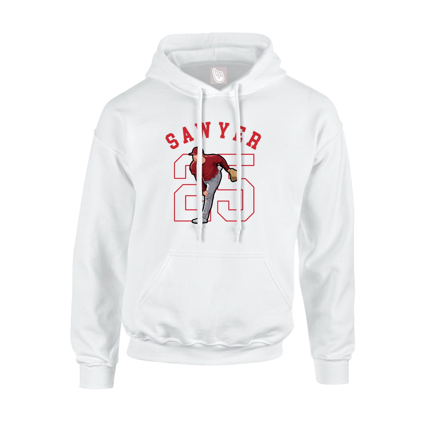 Youth Hoodie — Shirsey Arch in White