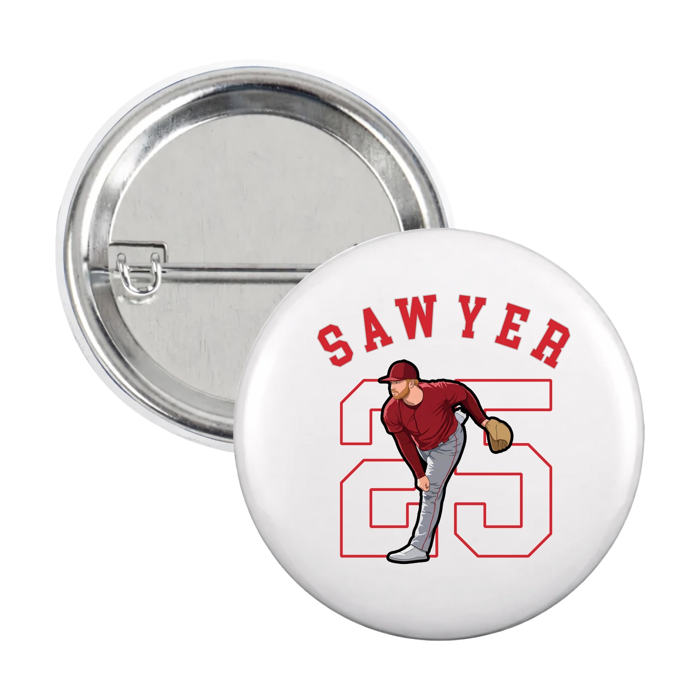 Game Day Button — Shirsey Arch in White