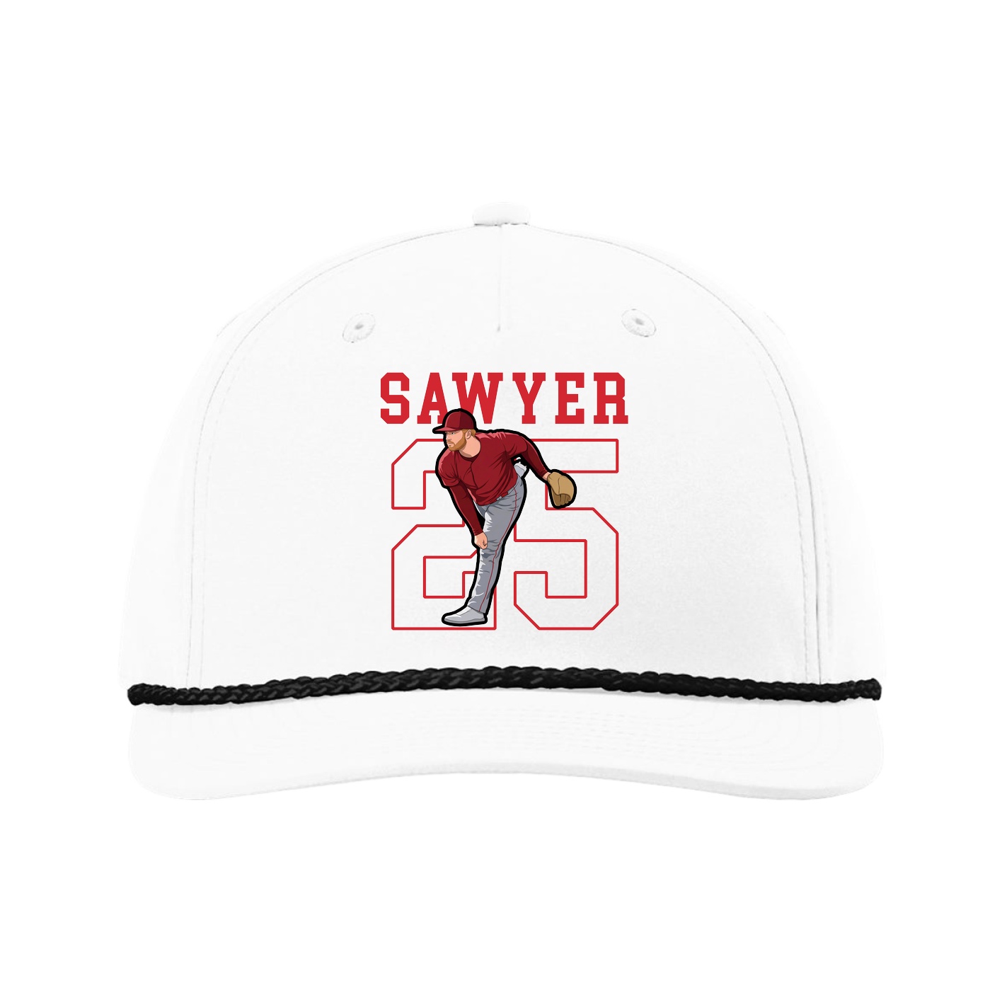 Five-Panel Classic Rope Cap — Shirsey in White