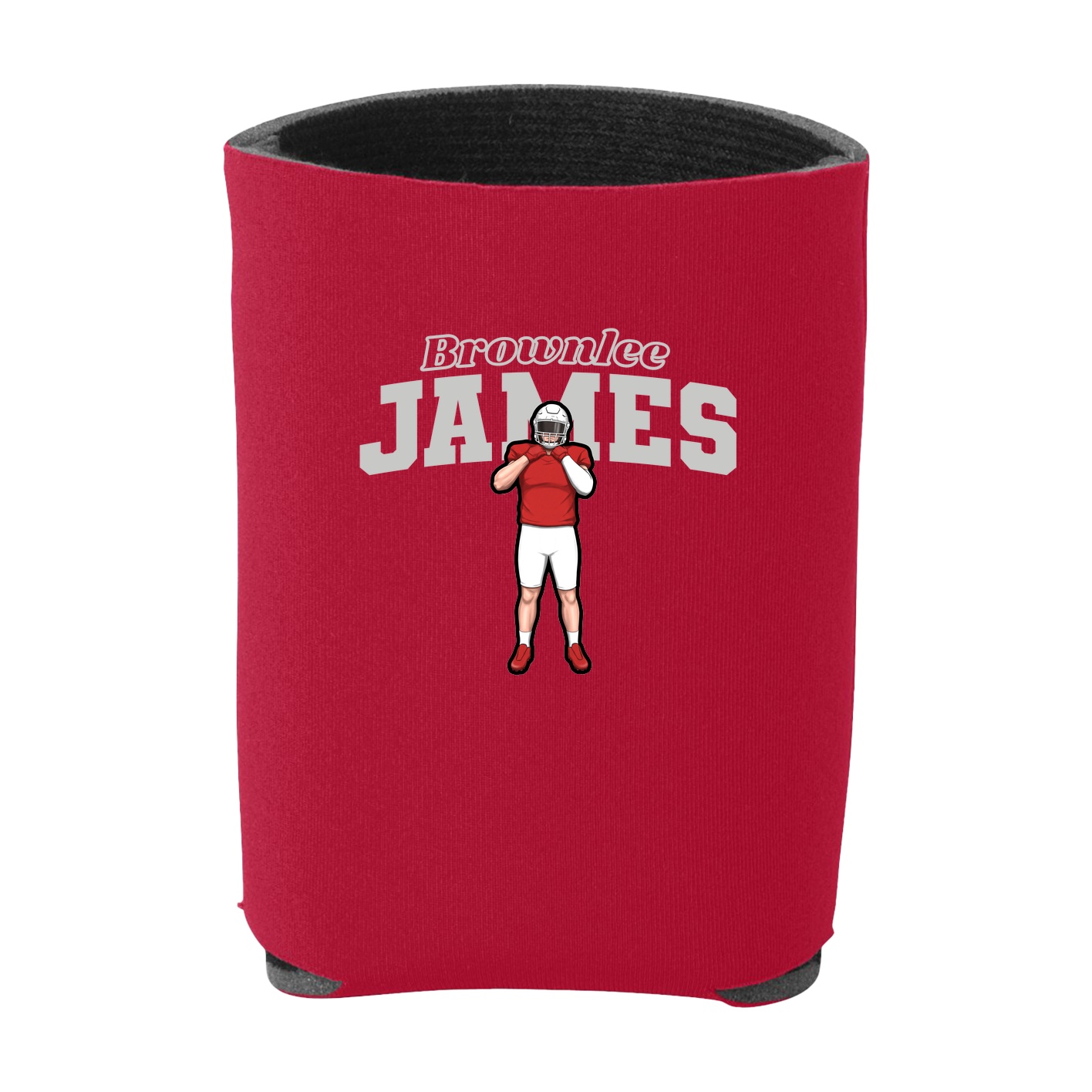 Can Holder — Name Arch in Red