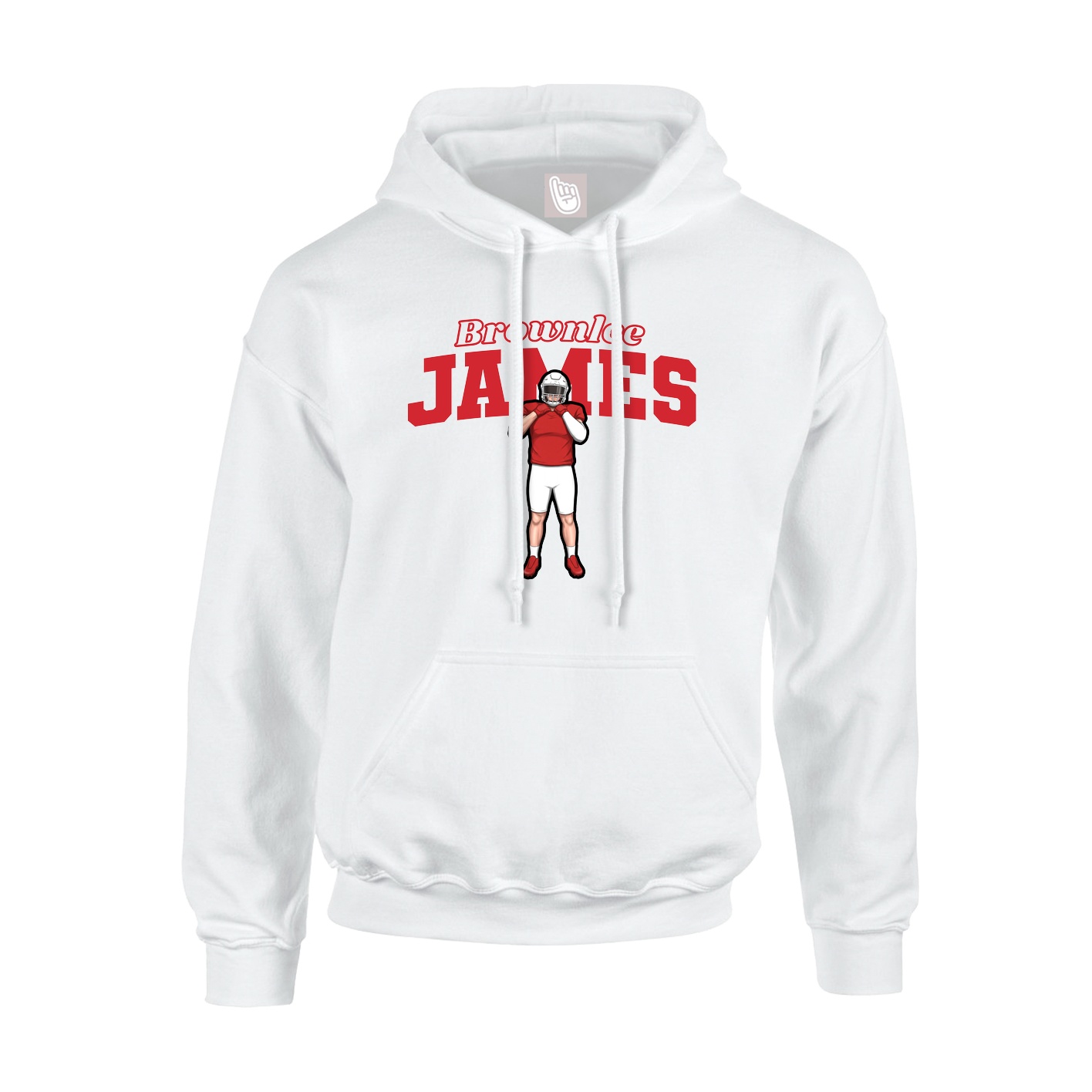 Hoodie — Name Arch in White