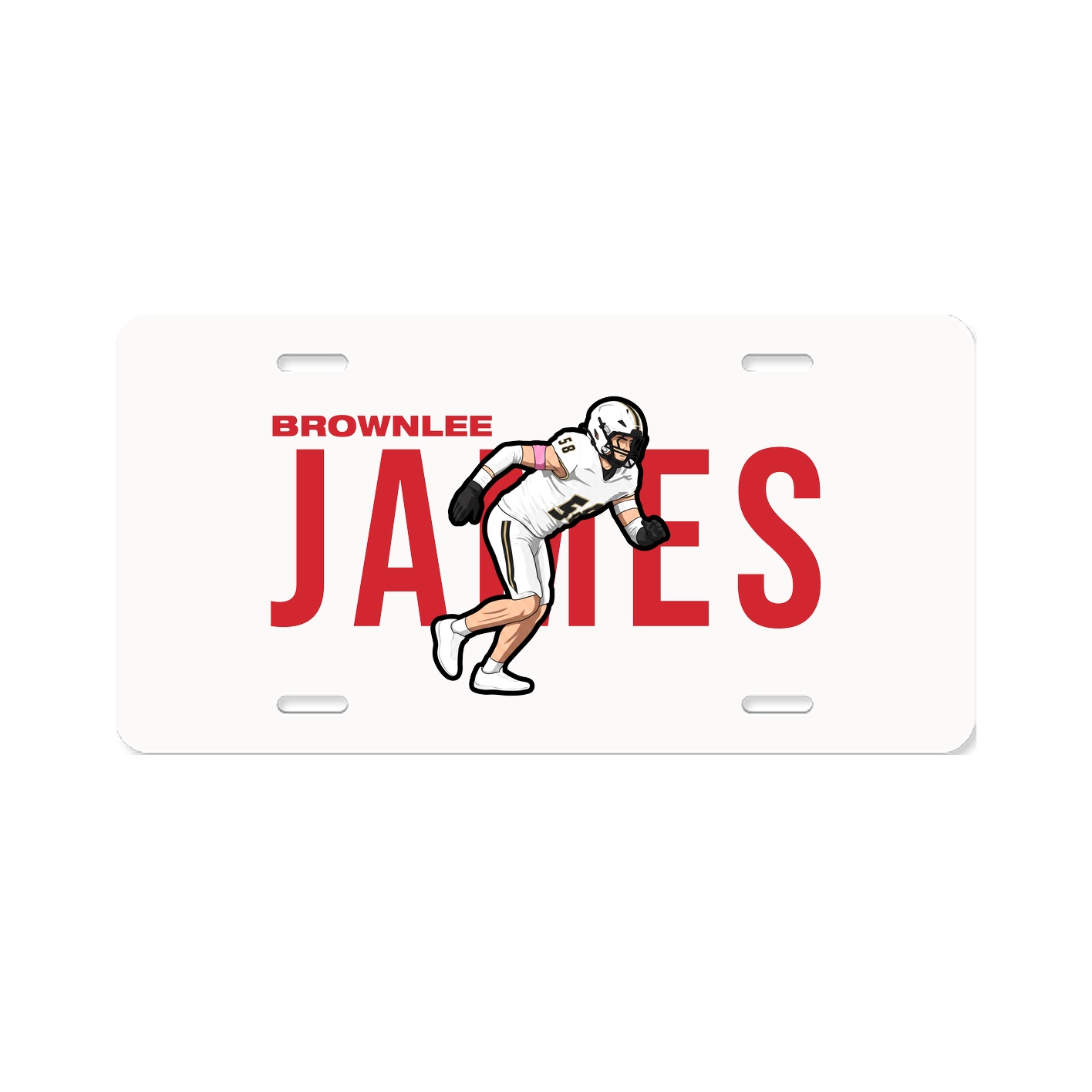 License Plate — Player Name in Classic