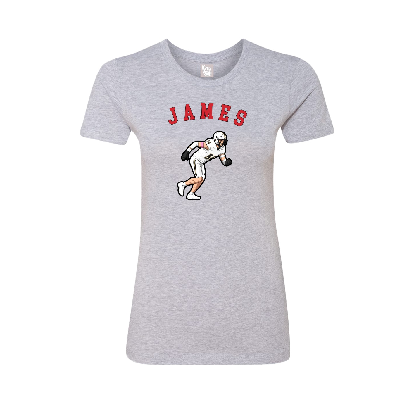 Fitted Women's Tee — Shirsey Arch in Grey