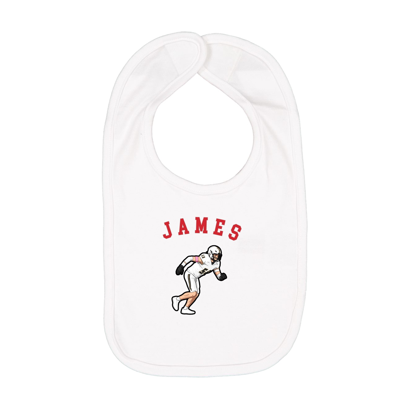 Infant Bib — Shirsey Arch in White