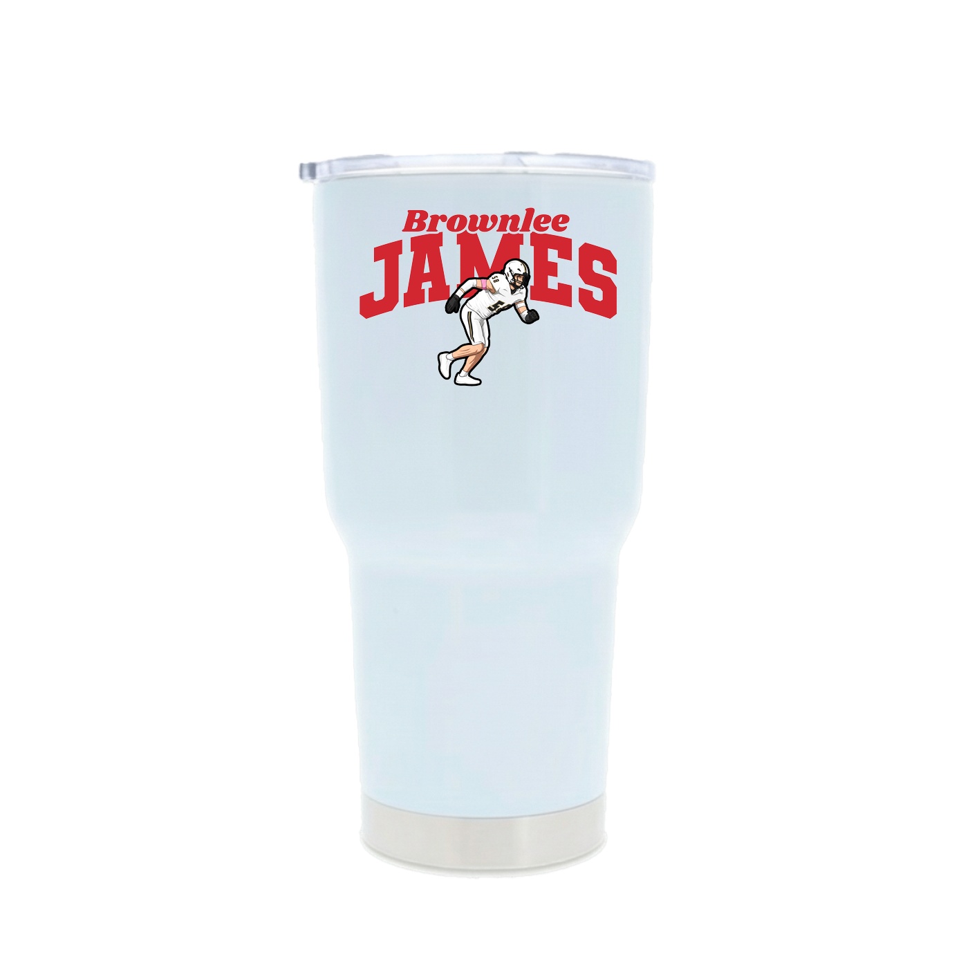 30oz Stainless Steel Tumbler — Signature Arch in White