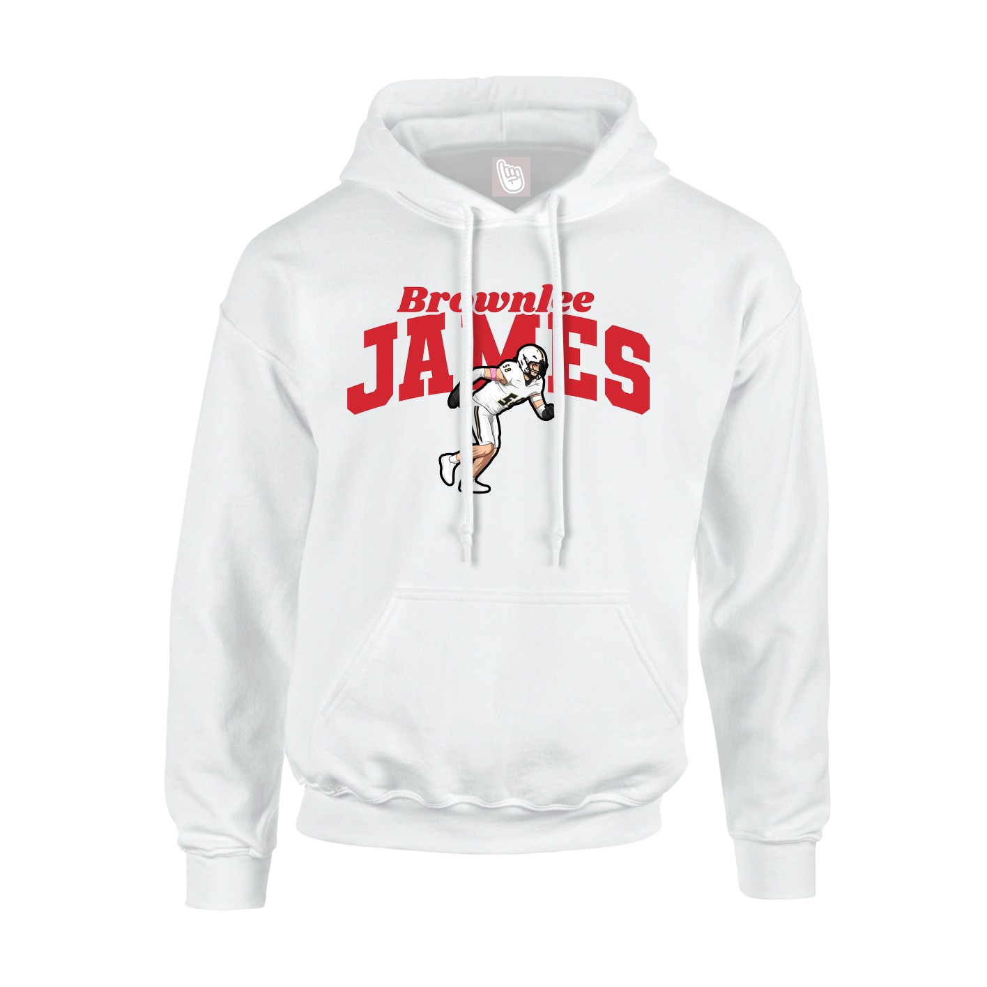 Hoodie — Signature Arch in White