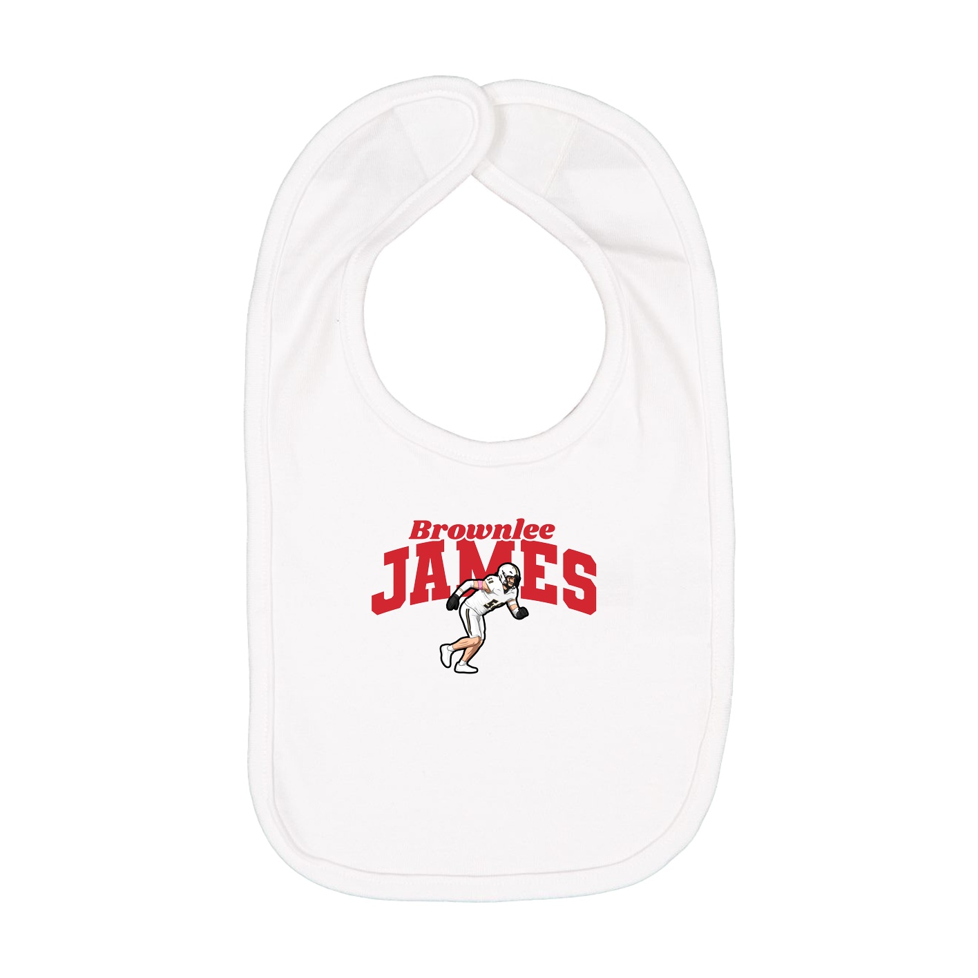 Infant Bib — Signature Arch in White