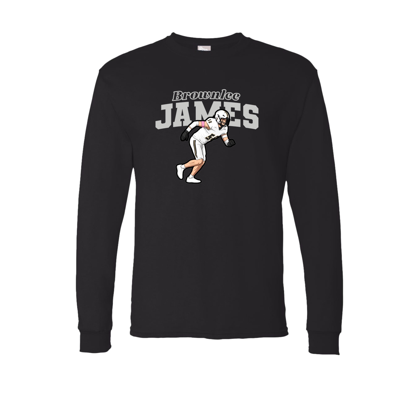 Long Sleeve Tee — Name Arch in Black