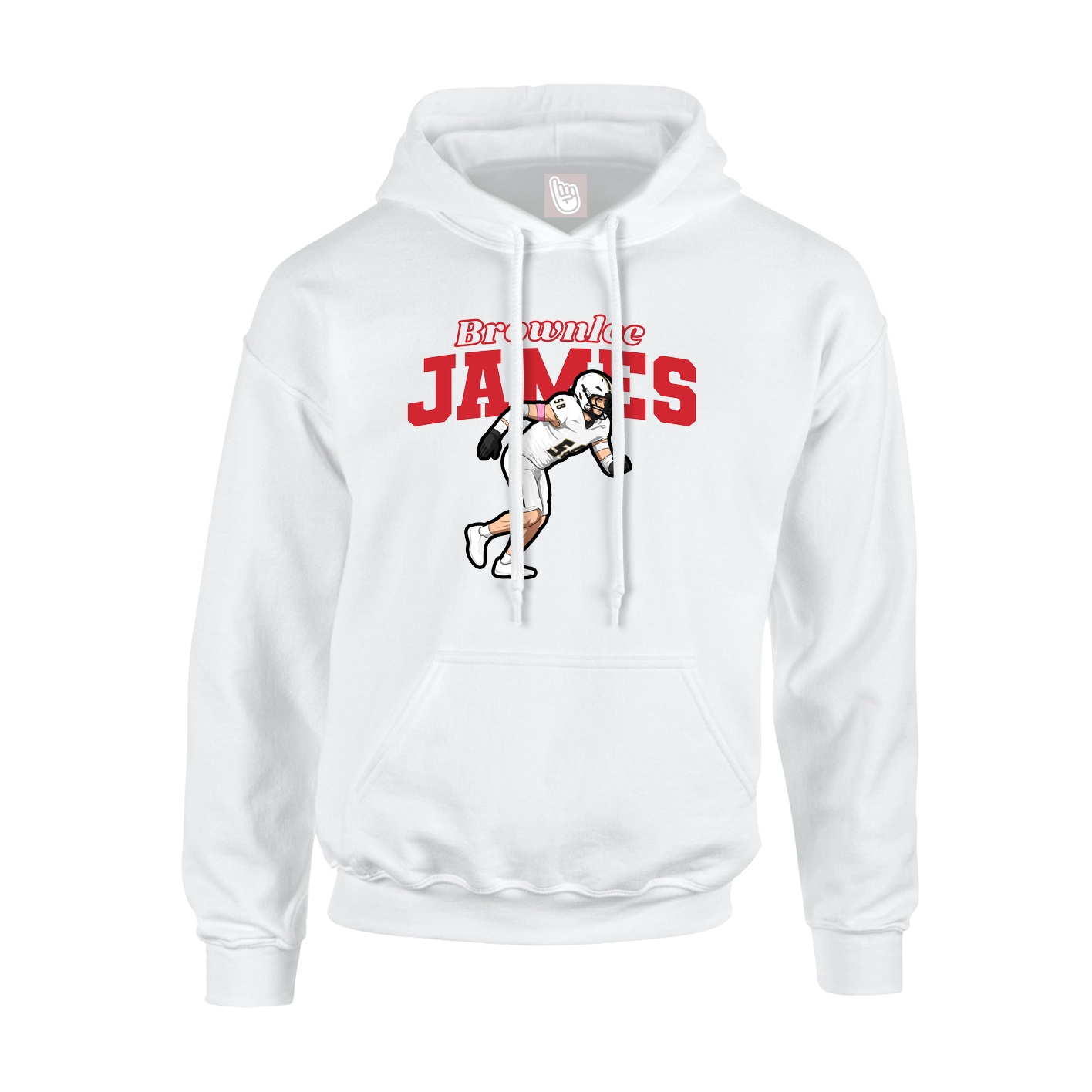 Hoodie — Name Arch in White