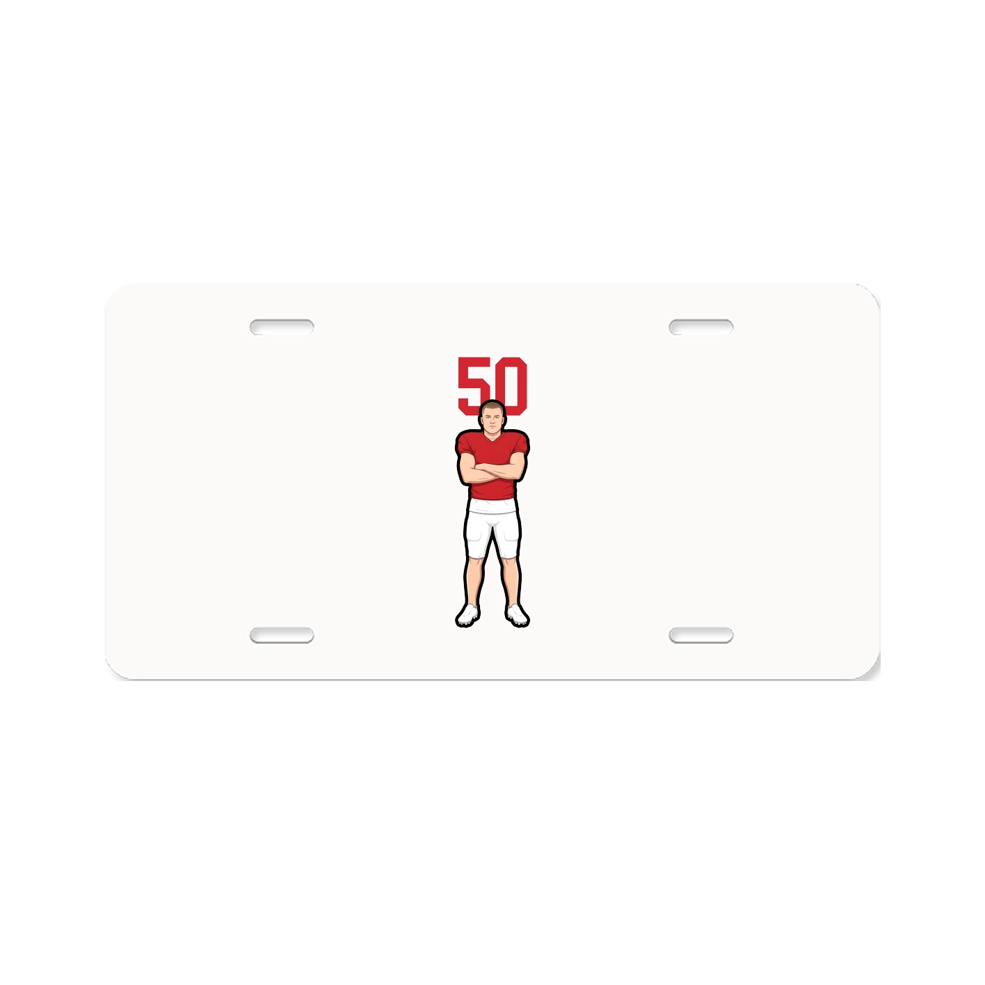 License Plate — Number Top in Classic