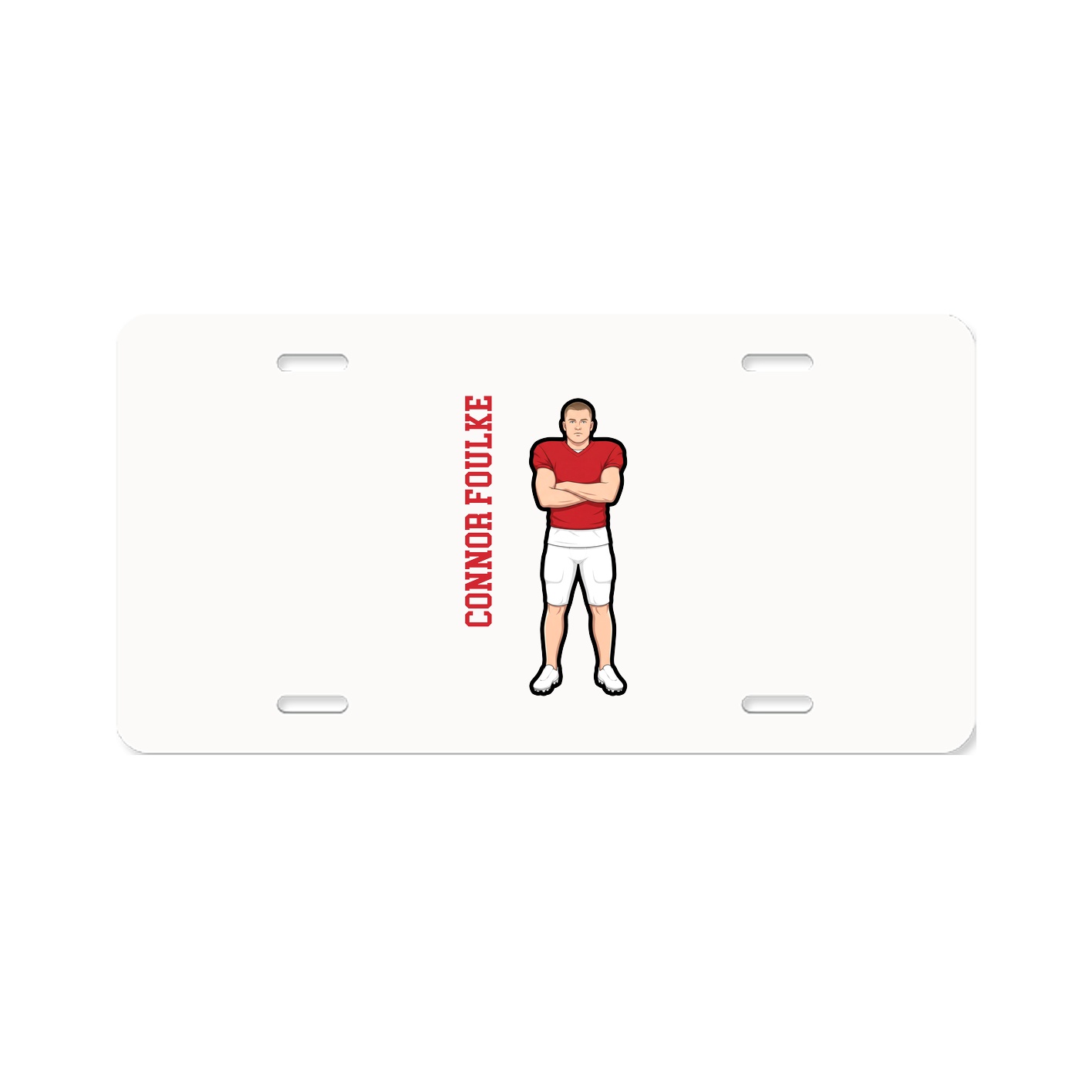 License Plate — Name Vertical in Classic