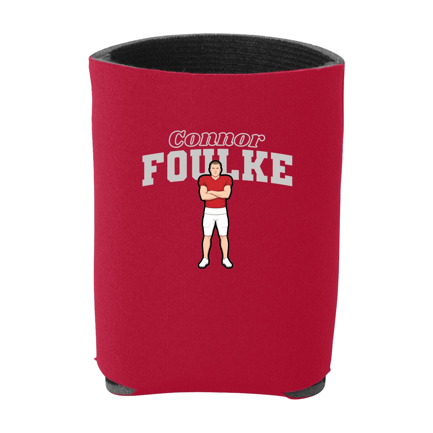 Can Holder — Name Arch in Red