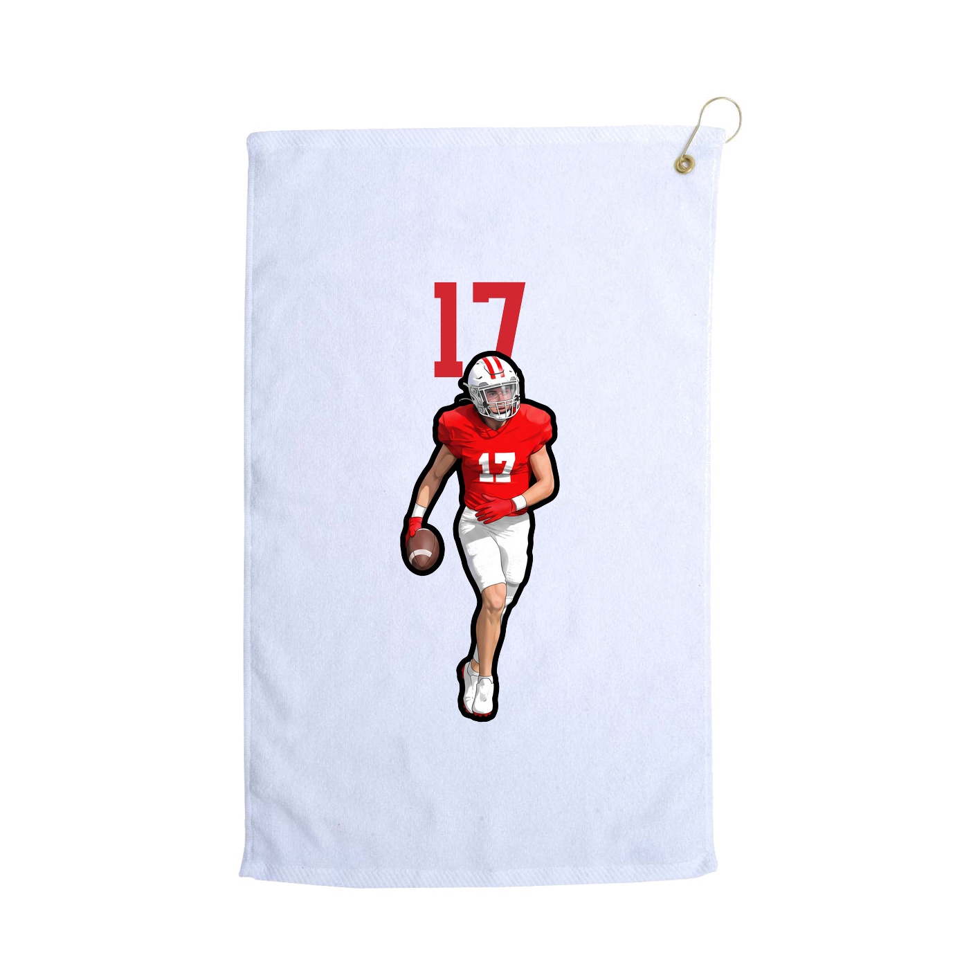 Golf Towel — Number Top in White