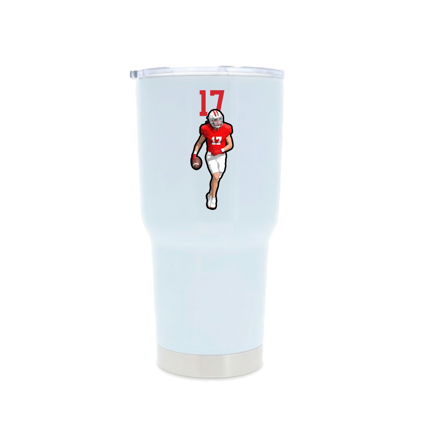 30oz Stainless Steel Tumbler — Number Top in White