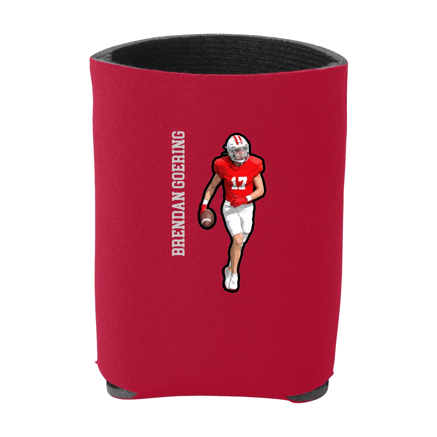 Can Holder — Name Vertical in Red