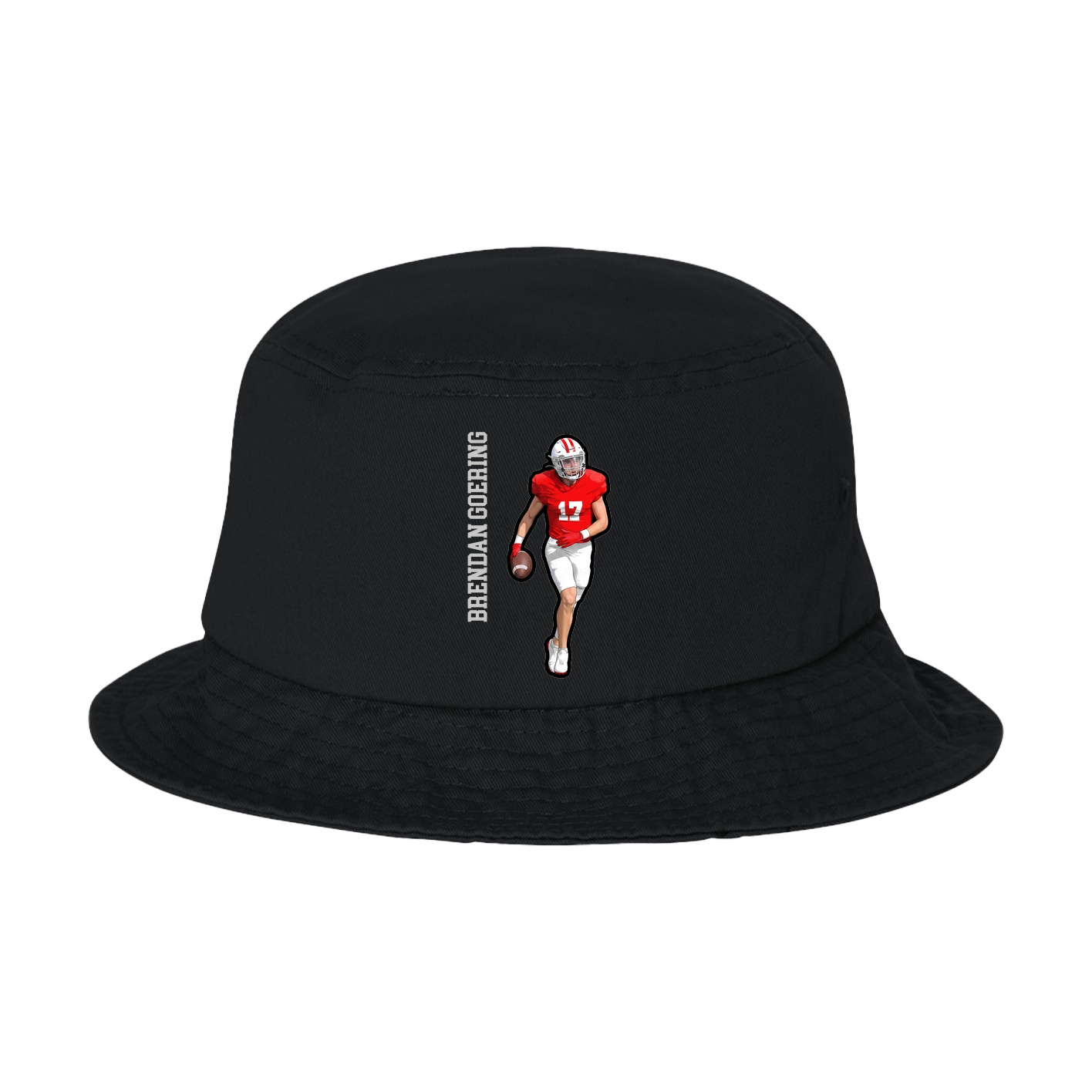 Bucket Cap — Name Vertical in Black