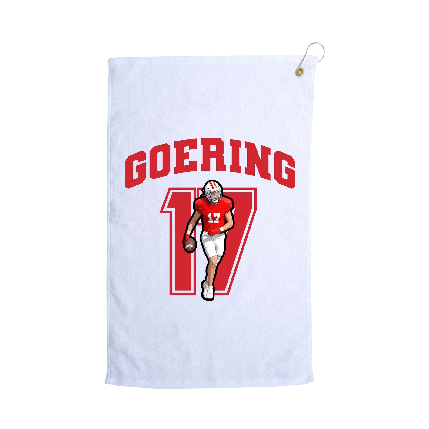 Golf Towel — Number in White