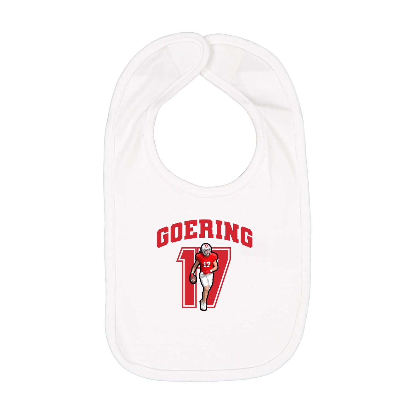 Infant Bib — Number in White