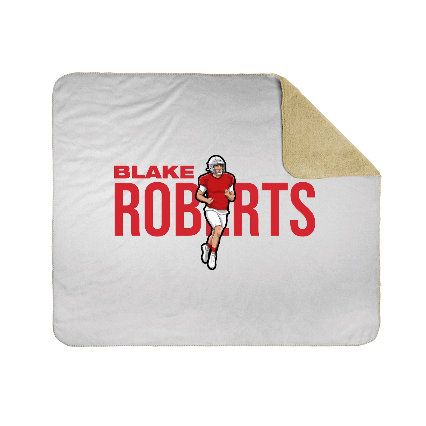 Throw Blanket — Player Name in White