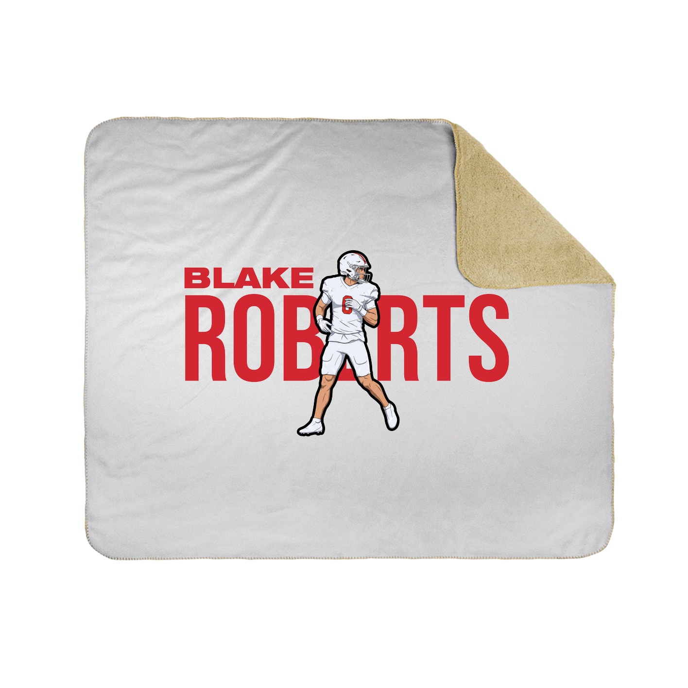 Throw Blanket — Player Name in White